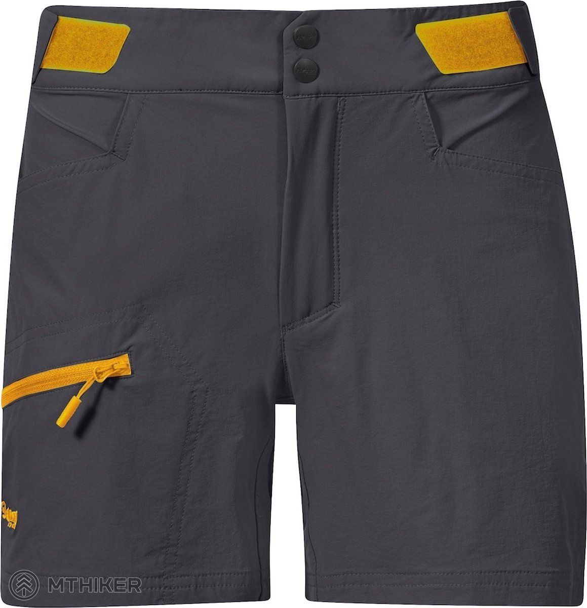 Bergans Cecilie MTN Softshell Women&#39;s Pants, Solid Dark Grey/Cloudberry Yellow