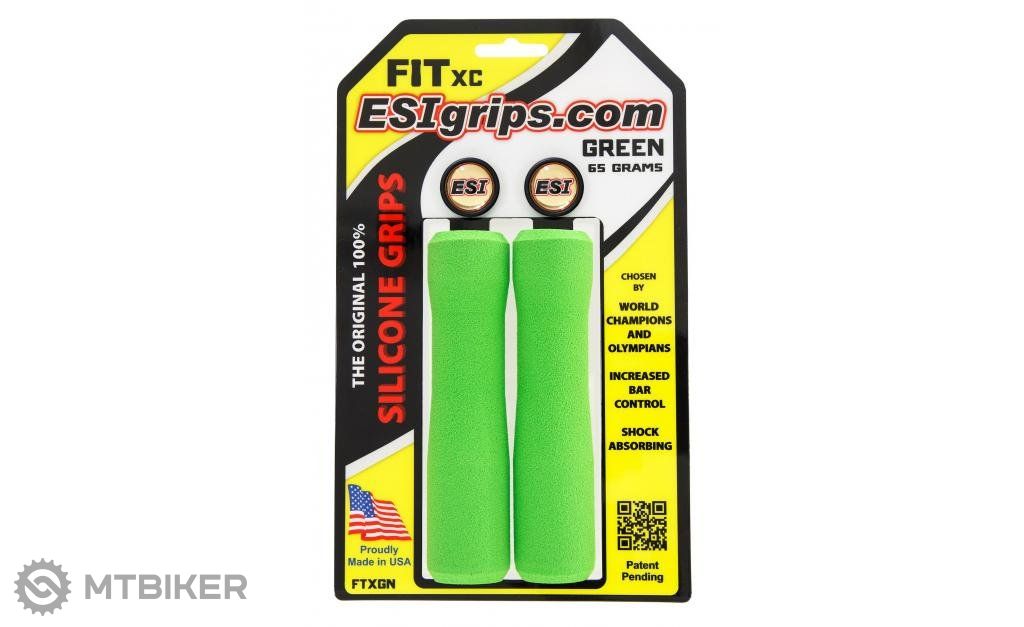 ESI Grips Fit XC gripy, 65 g, zelená