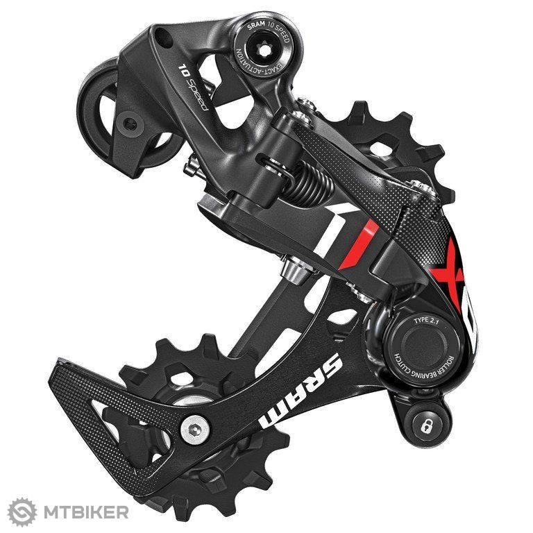 Sram X01 Type 2.1 11-fach Umwerfer, langes Band, rot