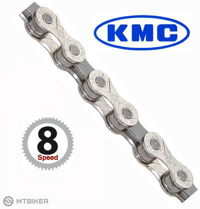 KMC X-8-93 Kette, 8-fach, 114 Kettenglieder, einschl. Missing Link Kettenschloss