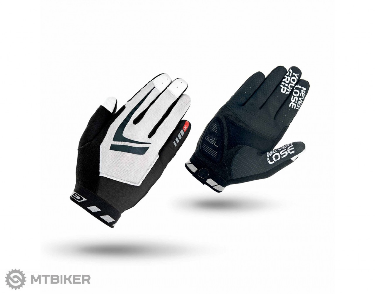 Grip Grab Racing Handschuhe, schwarz/weiß