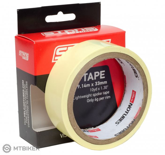 Stan’s NoTubes páska do ráfiku, 9.14 m x 33 mm, žltá