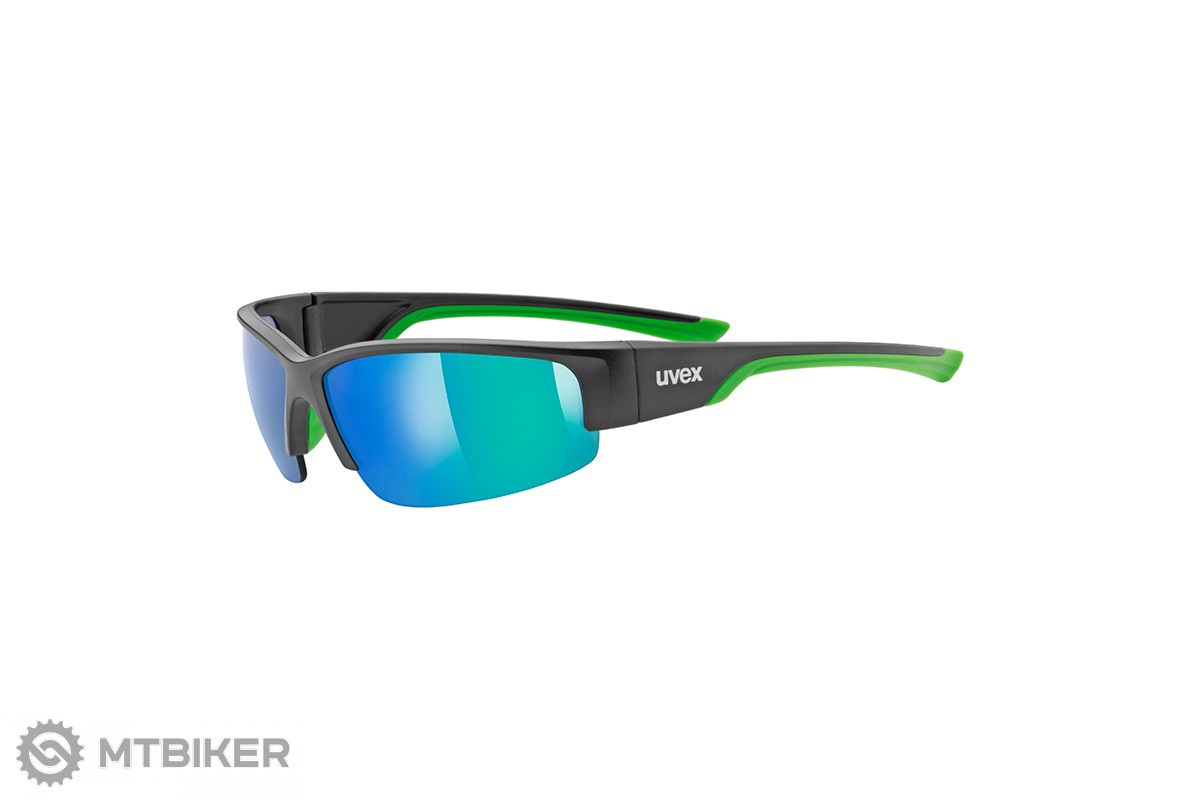 uvex Sportstyle 215 Brille, matt schwarz/grün