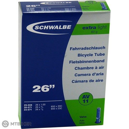 Schwalbe Schlauch 26x1.00 FV 40mm (20/25-559/571) 60g exlight