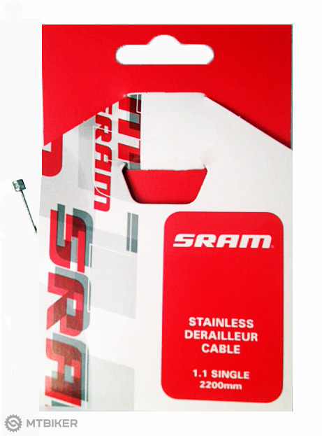 SRAM 1.1 Stainless radiace lanko, Ø-1.1 x 2200 mm, nerezová oceľ