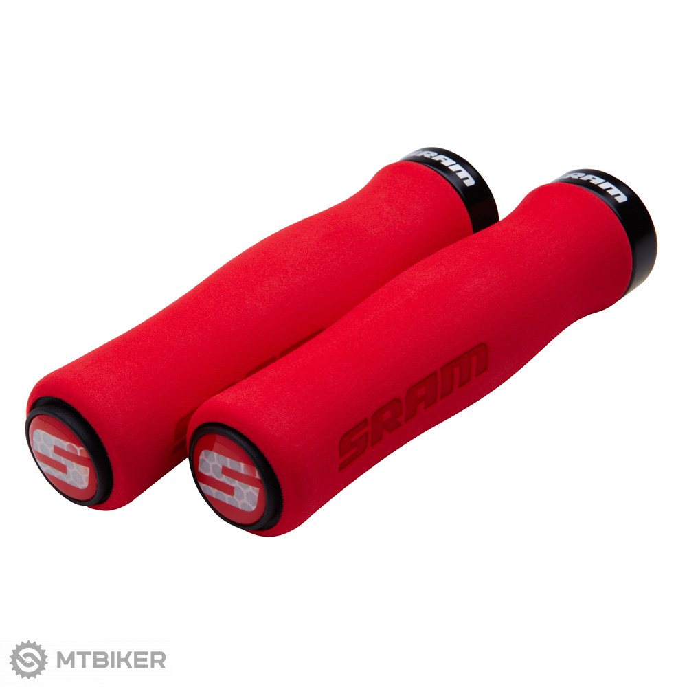 SRAM Locking gripy tvarované penové 129 mm červené/čierne