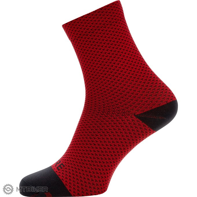 GOREWEAR C3 Dot Mid ponožky, červená/čierna