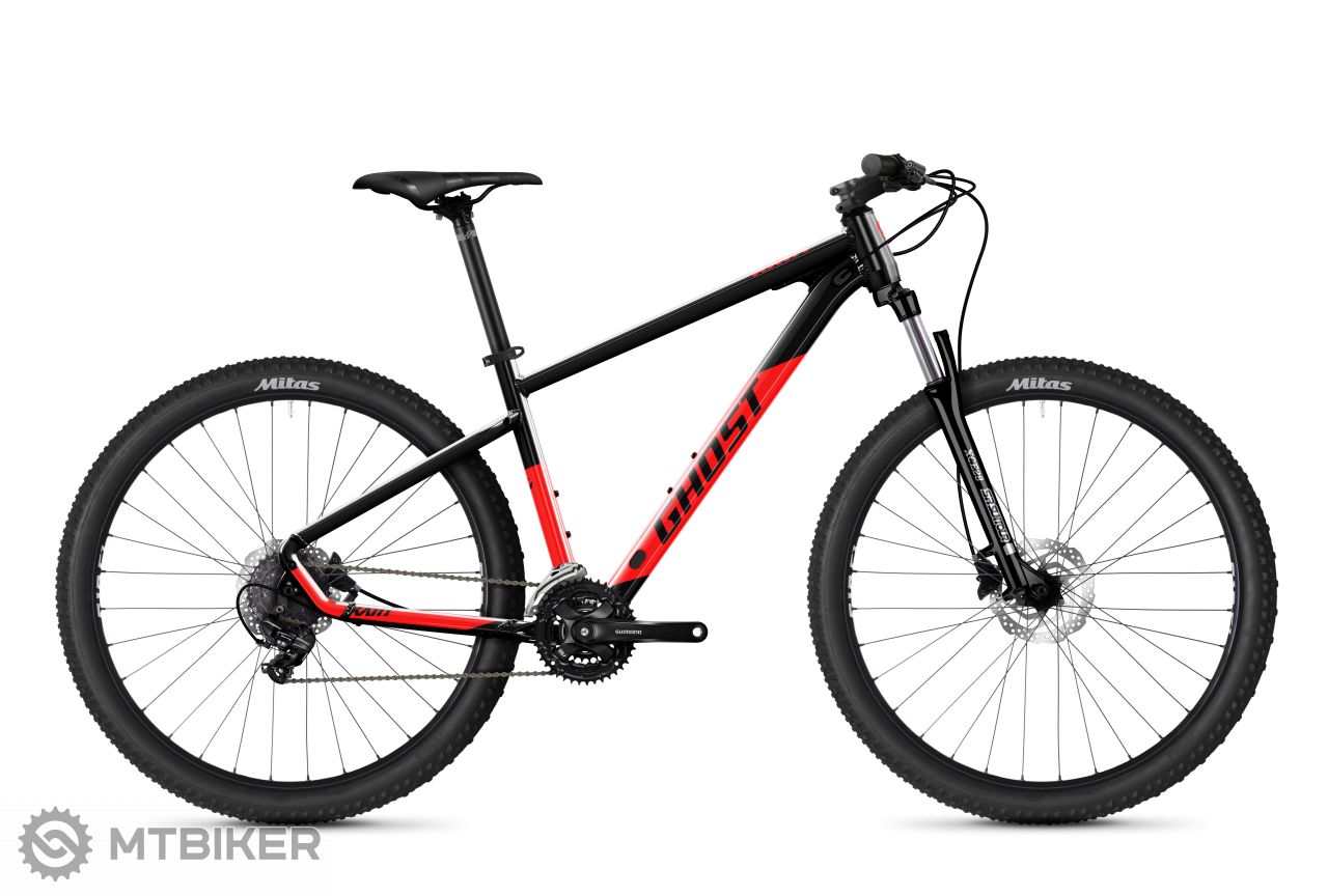 GHOST KATO Base 27.5 bicykel, black/red gloss