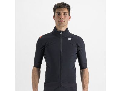 Jachetă Sportful Fiandre Pro cu mânecă scurtă, neagră