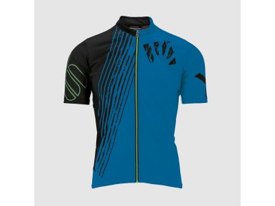 Koszulka rowerowa Karpos GREEN FIRE niebiesko/czarno/zielona fluo
