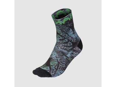 Karpos Green Fire ponožky tmavosivé/zelené fluo
