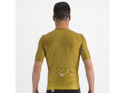 Koszulka rowerowa Sportful Checkmate, żółto-staroróżowa