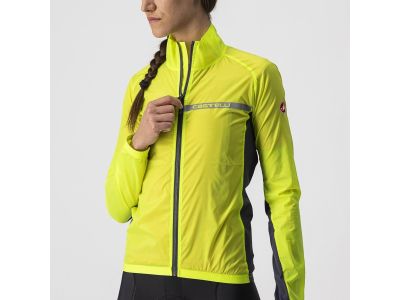 Castelli SQUADRA STRETCH women&#39;s jacket, neon yellow