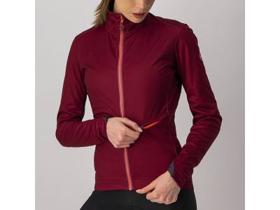 Castelli GO W women&#39;s jacket, burgundy