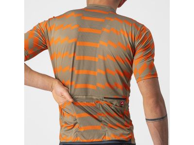 Castelli UNLIMITED STERRATO jersey, olive/orange rust