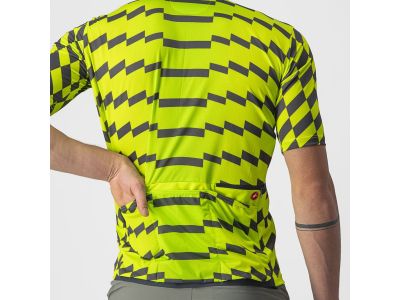 Castelli UNLIMITED STERRATO koszulka rowerowa, limonkowa/szara