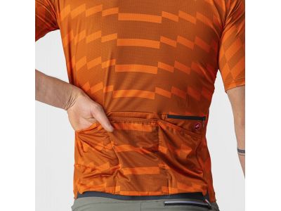 Castelli UNLIMITED STERRATO dres, oranžová/oranžová hrdza