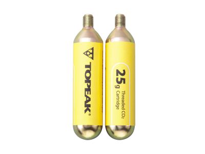 Topeak Ersatz-CO2-Kartusche (25 g / Gewinde) für 29 Zoll – 2er-Set