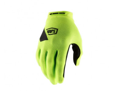 100% Ridecamp rukavice, fluo yellow