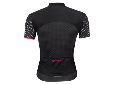 FORCE Points damska koszulka rowerowa, czarna/różowa