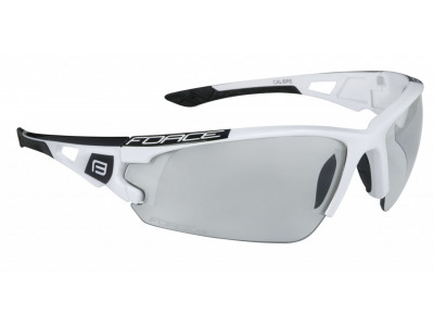 Okulary FORCE Caliber, biało-czarne, soczewki fotochromeowe