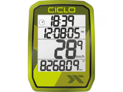 CicloSport PROTOS 205 kerékpár komputer, sárga-zöld