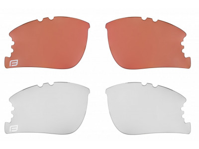 Okulary FORCE Ultra, białe, czerwone soczewki
