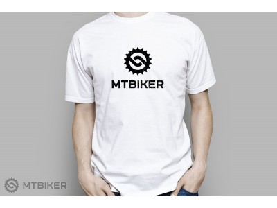 Triko MTBIKER Logo Bílé