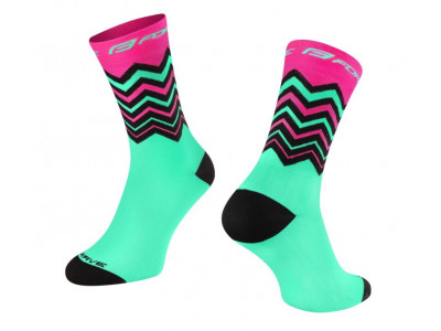 Force ponožky Wave, růžovo-zelené