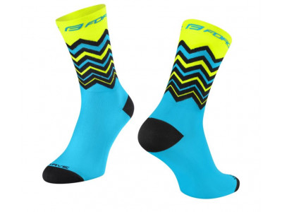 FORCE ponožky Wave, fluo-modré