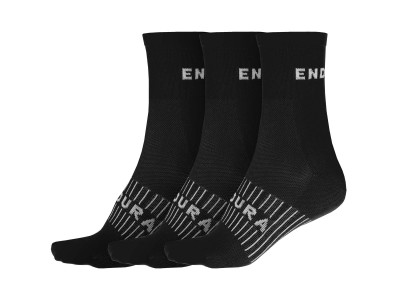 Endura Coolmax Race ponožky (3 páry v balení) black