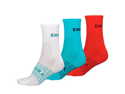 Endura Coolmax Race dámské ponožky (3 páry v balení) blue pacific vel. L Uni