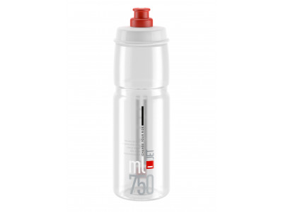 Elite fľaša JET 750 transparentná / červené logo