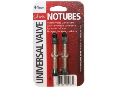 No Tubes Universal Tubeless ROAD valves, 44 mm