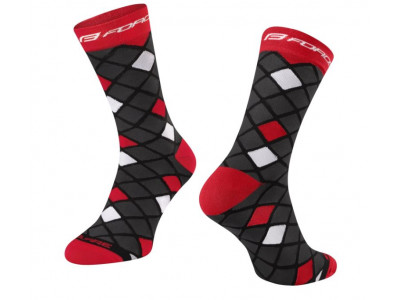 Force ponožky Square, černo-červené