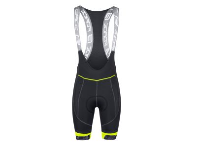 FORCE FAME bib shorts, black/fluo