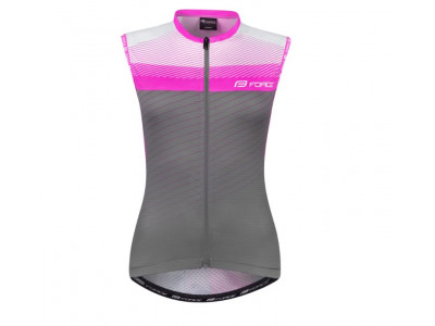Damska koszulka rowerowa FORCE Acceler, szaro-różowa
