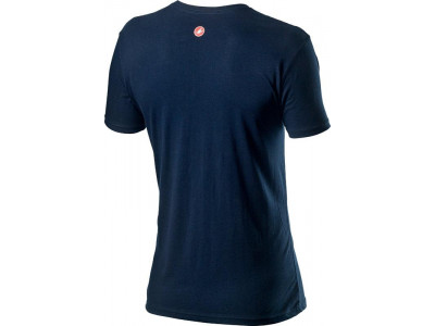 Castelli LOGO TEE shirt, dark infinity blue