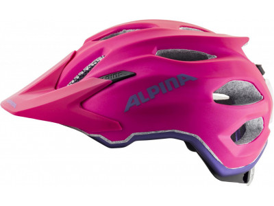ALPINA Cyklistická prilba Carapax JR. Flash ružovo-fialová