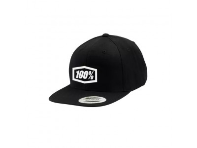 100% Essential Snapback Hat šiltovka Black 