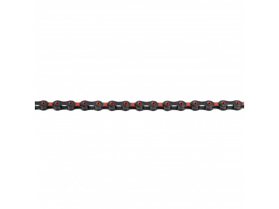 KMC Chain DLC 12 czarno-czerwony, 126 ogniw
