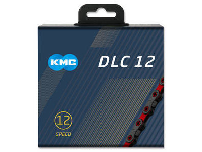 KMC Chain DLC 12 czarno-czerwony, 126 ogniw