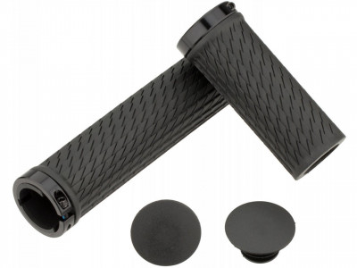 RockShox locking gripy pro TwistLoc 77/125mm s černými objímkami a koncovkami
