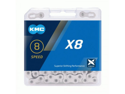 KMC Reťaz X 8 strieborná 114 článkov
