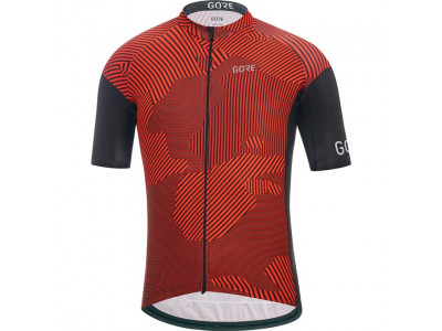 Koszulka rowerowa GOREWEAR C3 Combat Jersey czerwono/czarna L