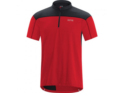 GOREWEAR C3 Zip jersey, piros/fekete