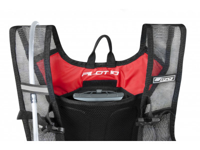 FORCE Pilot Plus plecak, 10 l + bukłak na wodę 2 l, czarny/czerwony
