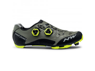Northwave Ghost XCM 2 pánske MTB tretry forest / yellow fluo