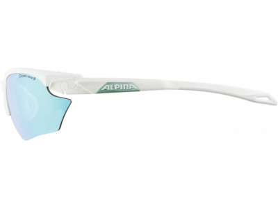 ALPINA Cyklistické brýle Twist Five HR S CM+ bílo-pistáciová matná skla: Ceramic mirror smaragd