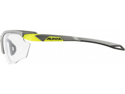 ALPINA Cyklistické okuliare TWIST FIVE HR VL+ titánová-neon žltá